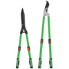 2-teiliges Gartenscheren-Set mit ausziehbarem Griff – Heckenschere und Astschere aus Metall und Kunststoff